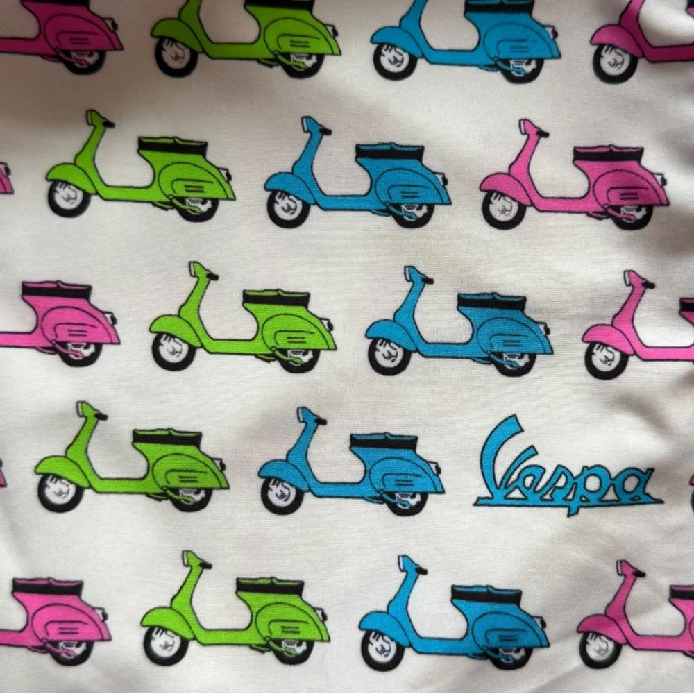 MC2 Saint Barth Boys Lightweight Fabric Swim Shorts Jean Lighting w/ Vespa Print - Picture 9 of 15